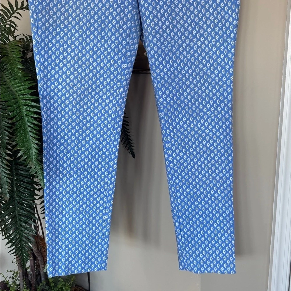 Michael Kors Crew Blue & White Geometric Casual Dress Pants Nautical Trousers